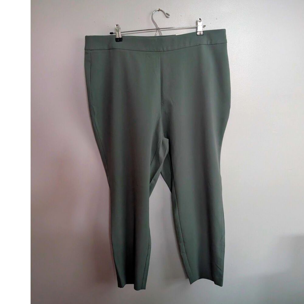 A New Day Women's Skinny High Rise Fitted Hip & Thigh Stretch Pants Green 17R